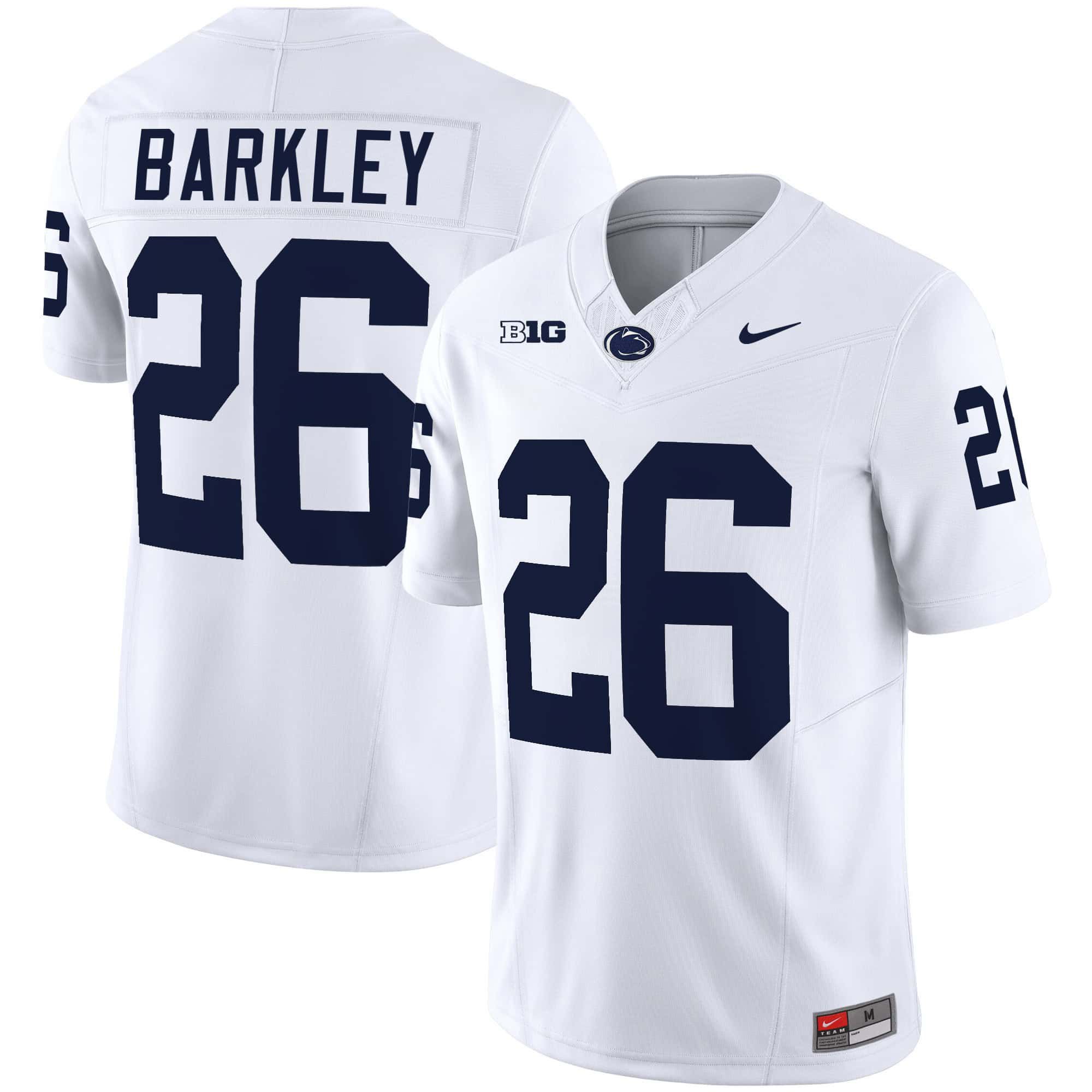 Men Penn State Nittany Lions #26 Barkley White 2024 Nike Vapor Limited NCAA Jersey->customized nfl jersey->Custom Jersey